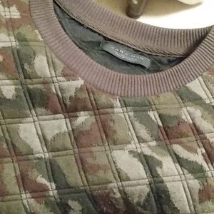 Zara quilted camo sweater